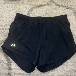 Under Armour running shorts, adjustable waist